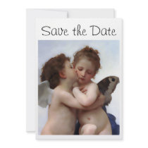 Angels Kiss Save the Date Announcement Card