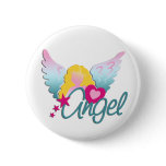 Angels Love Pinback Buttons