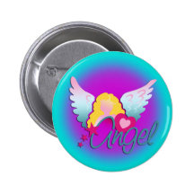 Angels Love Pinback Buttons