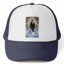 Angels madona baby christian religion clouds mesh hats