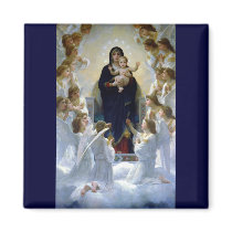 Angels madona baby christian religion clouds refrigerator magnet