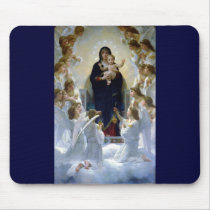 Angels madona baby christian religion clouds mouse pad