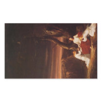 'Angels Ministering to Christ in the Wilderness' Rectangle Sticker