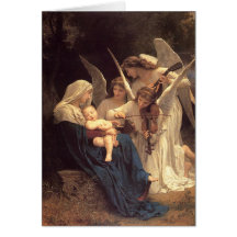Angels Serenade Mary, A Vintage Christmas Card