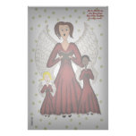 Angels Singing Carols (Red) Custom Stationery