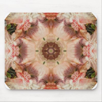 Angel's trumpet flower mandala - Mousepad by GardenDelightsArts