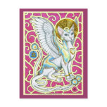 Angels Walk on Four Paws Postcard