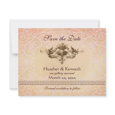 Angels with Trumpets, Save the Date Custom Invitations by TimeEchoArt