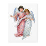 Angels With Vintage Dresses And Music Notes Post Card