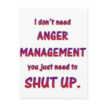 Anger Management Postcard