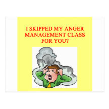 anger psychology  joke post card