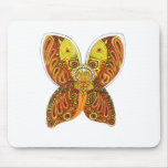 Angle with horns and skull mousepad