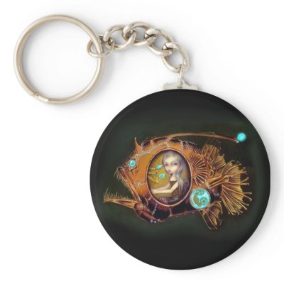 Anglerfish Submarine Keychain by strangeling