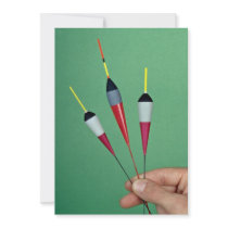 Angling floats, used for coarse fishing personalised invitations