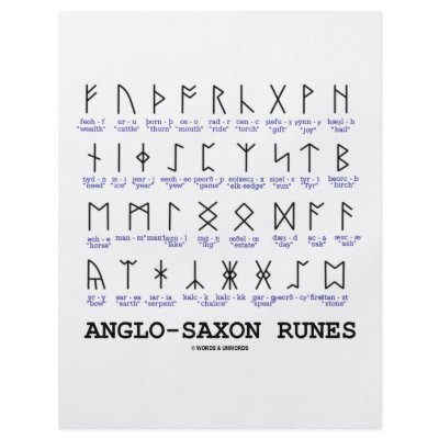 Anglo-Saxon Runes (Linguistics Cryptography) by wordsunwords