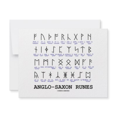 Anglo-Saxon Runes (Linguistics Cryptography) by wordsunwords