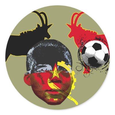 Angola 2010 face of Africa soccer cup gifts Stickers by SoccerJersey