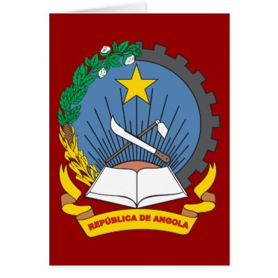 Angola Coat Of Arms Greeting Cards by teyes143
