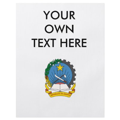 Angola Coat of Arms Flyer Design by flagshirts
