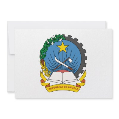 Angola Coat of Arms Personalized Invite by flagshirts