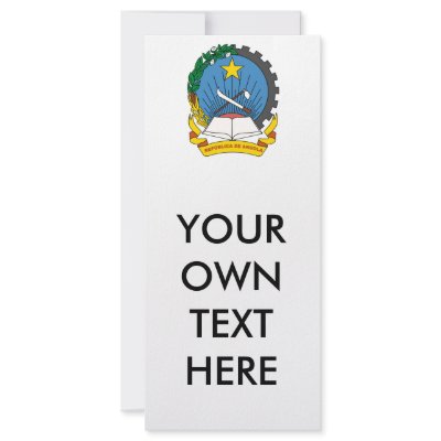 Angola Coat of Arms Custom Rack Cards by flagshirts