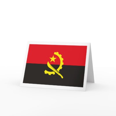 Angola Flag 1975 Greeting Card by FlagTshirts