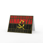 Angola Flag Birthday Card