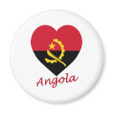 Angola Flag Heart magnets