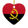 Angola Flag Heart Ornament