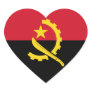 Angola Flag Heart Sticker