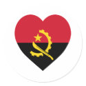 Angola Flag Heart stickers