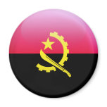 Angola Flag Fridge Magnet