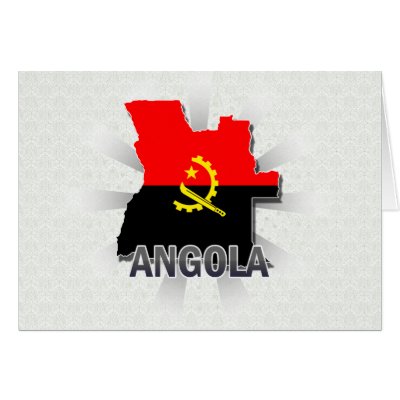 Angola Flag Map 2.0 Card by representmycountry