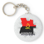 Angola Flag Map 2.0 Keychains
