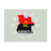 Angola Flag Map 2.0 Post Cards