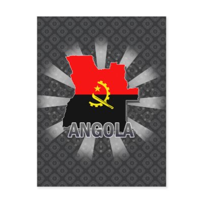 Angola Flag Map 2.0 Postcard by representmycountry