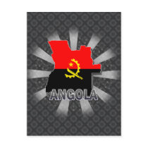 Angola Flag Map 2.0 Postcard