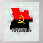 Angola Flag Map 2.0 Posters
