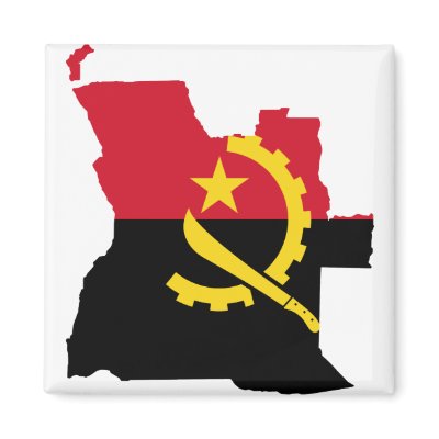 Angola flag map AO Magnet by tflags