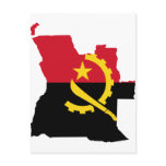 Angola flag map AO Postcard