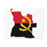 Angola flag map AO Postcard