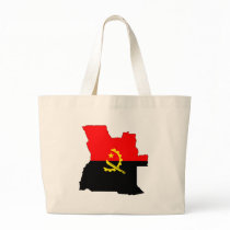 Angola flag map canvas bag