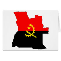 Angola flag map card