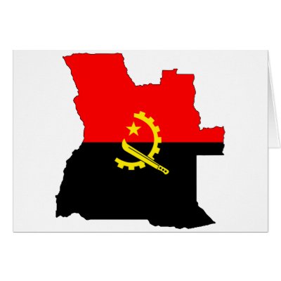 Angola flag map card by FlagStore