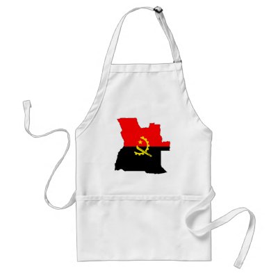 Angola Flag Map full size Apron by representmycountry