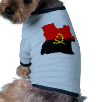 Angola Flag Map full size Pet T Shirt