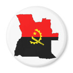 Angola Flag Map full size Refrigerator Magnet