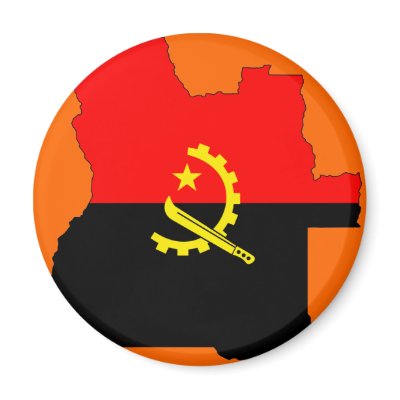 Angola flag map magnets by FlagStore