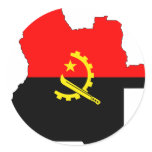 Angola flag map stickers