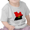 Angola flag map t-shirts